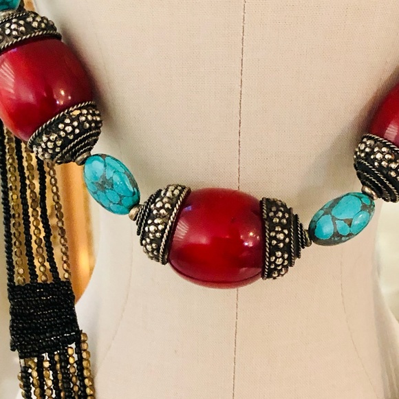 Vintage Southwestern Turquoise Bead Necklace lot - Picture 6 of 13